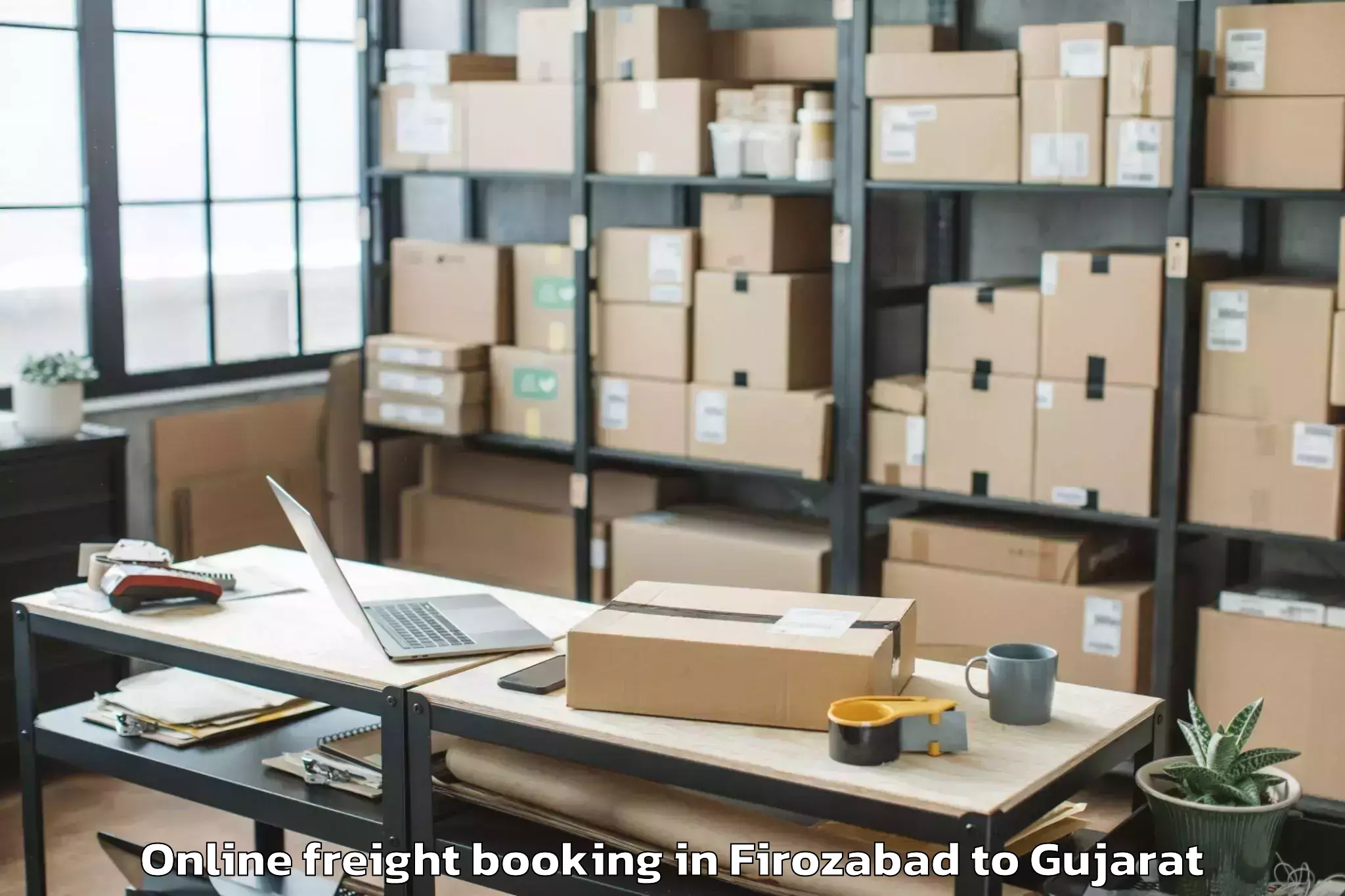 Efficient Firozabad to Vaghodia Online Freight Booking